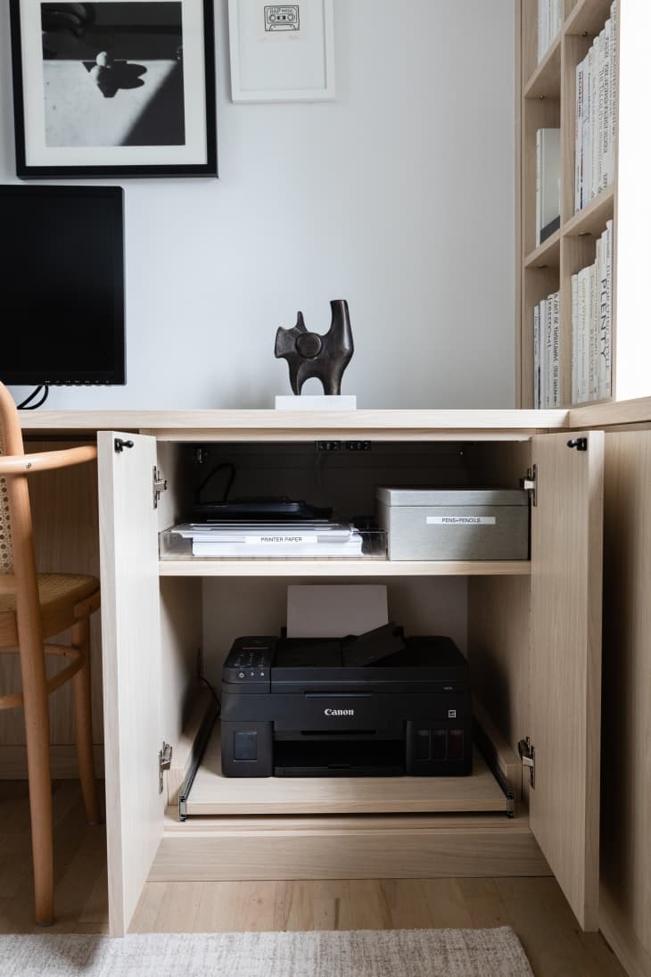 Home office desk new arrivals with printer storage
